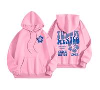 GXJIXf Cute Palm Puff Hoodie, Girls' Preppy Sweatshirts, Fleece Lining Pink Flower Hoodies, Gift for Women & Girls (B-Pink,XXL)