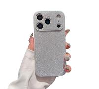 GXJIXf High-End Glitter Electroplated Case, Bling Glitter Phone Cover, Stylish Case for iPhone 17/16/15/14/13 Pro MAX (14plus,Silver)