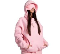 GXJIXf Hoodie with Eye Mask Built In, Couple Sweatshirts, Comfort Airplane Hoodies, with Hidden Pockets, for Female and Male (Pink,3XL)
