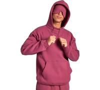 GXJIXf Hoodie with Eye Mask Built In, Couple Sweatshirts, Comfort Airplane Hoodies, with Hidden Pockets, for Female and Male (Rose Red,XS)