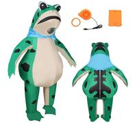 GXJIXf Inflatable Frog Costume, Parent-child Frog Costume, Blow-up Cosplay costume, for Birthday/Mardi Party, for Adult/Child (Green,M(160CM-175CM))