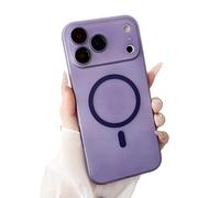 GXJIXf Magnetic Slim Frosted Minimalist Case for iPhone 17, Translucent Skin Feel Anti-Fingerprints, Built-in Camera Protector (17air,Purple)
