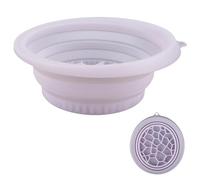 GXJIXf Silicone Foldable Facial Ice Bath Bowl, Ice Bath Facial Plunge Bowl with Built-In Icetray, Portable Cold Therapy Tool for Home and Travel (purple)