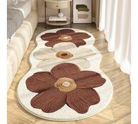 GXJIXf Soft Irregular Flower Pattern Rug, Bedroom Soft Carpets, Cute Boho Plush Floor Mat, Fluffy Thermal, Non-Slip, Durable (Brown,40 * 120cm/15.75 * 47.25in)