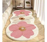 GXJIXf Soft Irregular Flower Pattern Rug, Bedroom Soft Carpets, Cute Boho Plush Floor Mat, Fluffy Thermal, Non-Slip, Durable (Pink,40 * 120cm/15.75 * 47.25in)