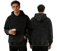 GXJIXf Washed Vintage You Are Enough Hoodie, Dear Person Behind Me Hoodies, 100% Pure Cotton, for Unisex (Black-2,L)