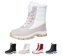 GXJIXf Women's Waterproof Winter Boots, Anti-Slip Snow Boots, Thermal & Slip-Resistant, Perfect for Snow and Cold Weather (White,43)