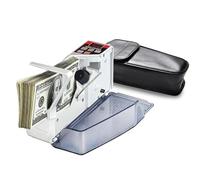 GXLDIANPU Mini Contasoldi Portatile, Registratore Di Denaro Portatile per Banconote, Contatore Di Valuta, con LED, Conteggio Efficiente, per Contare La Banconota