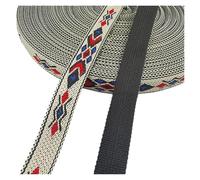 GXMDSGZ 3 Yardas, 10-20 mm, Estilo Retro, de Jacquard, Grosor sustancial, for Bolsos, Cinturones, Cintas for Coser Ropa, Collares for Caballos o Mascotas Grandes para proyectos(20MM 3YARDS 05)