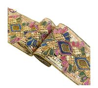 GXMDSGZ Cintas de Encaje Bordadas con Lentejuelas 2/5 Metros y 103 mm for decoración Ropa, Bolsos, Zapatos, Accesorios Costura DIY para proyectos(5Meters)