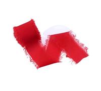 GXMDSGZ Cintas de Gasa imitación Seda 4 cm x 5 Metros for Hacer tú Mismo, for Invitaciones Boda, Ramos, decoración Tela con Bordes deshilachados, Envoltura Regalo para proyectos(Color-01)