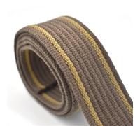 GXMDSGZ Cinturón de Tela a Rayas marrón y Amarillo Oscuro 1,5 Pulgadas, Correa Lona for Collar Perro, Cinta Punto, Llavero, Adorno 38 mm para proyectos(3yards)
