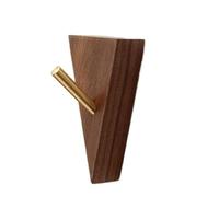 GXMDSGZ Colgador Llaves Perchero de pared con ganchos madera maciza latón forma triangular, multiusos, for llaves y decoración(Black walnut V)