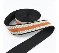 GXMDSGZ Correa de poliéster 38 mm, 1/2/5/10 m, for Mochila, Correas Hombro, Cinta Trenzada a Rayas, decoración Ropa, cinturón, Accesorio Costura DIY para proyectos(Color 1,1Meter)