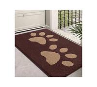 GXMDSGZ Felpudo Felpudo de Entrada con diseño Patas Perro, Duradero, Antideslizante, Absorbente y Resistente a la Suciedad, Lavable(CF BN,80X120CM)