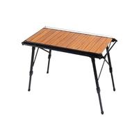 GXMDSGZ Mesa Plegable Camping Mesa Plegable de Madera for Acampar, Grande, Ajustable, for Exteriores, portátil(89 Khaki with Hook)