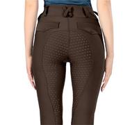 GXMDSGZ Pantalones de Montar Pantalones de equitación for Mujer, calzas ecuestres con Asiento Completo Silicona, Mallas Deportivas competición(Brown,XS)