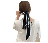 GXMDSGZ Pañuelo de Seda for el Pelo, Cinta Larga con Lazo y Estampado Letras, Accesorio for for Mujer para proyectos(3)