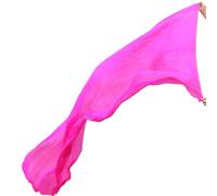 GXMDSGZ Velo de Danza del Vientre Velo de Danza del Vientre Seda auténtica, 1 Pieza, Accesorio, Velo, Chal, Bufanda, práctica Baile, Puesta en Escena(Rose,200x90cm)