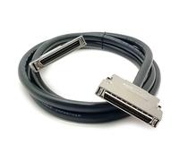 GXMRHWY SCSI - Cable HPDB macho de 68 pines a HPDB macho de 68 pines con carcasa de metal blindado de par trenzado, cable de bloqueo de campo, 2 metros