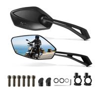 Gxpjycfob Retrovisores Moto Homologados, 7/8 "10 mm Espejos Moto Compatible con MT09/MT07/X-MAX/NX125/CB500/Z750, para Scooter Motos Quad ATV, 360 ° Giratorio, Pernos Roscados de 10 mm y 8 mm, 1 Par