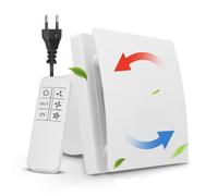 Gxpjycfob Ventilador Extractor de Baño 100mm, 130 m³/h Ventilador Extractor de Aire Silencioso para Baño con Control Remoto, 2 Direcciones, Ventilación Potente para Baño, Cocina, Garaje Blanco