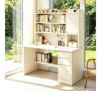 GXQFC Mesa Compacta para Computadora Madera Mesa de Estudio Juvenil Blanco