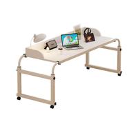 GXQFC Mesa para Computadora Portátil con 4 Ruedas, Mesa sobre La Cama Mesa Auxiliar Mesa De Cama Médica 115-210CM para Cama Sofá Hospital Lectura Comer Altura Ajustable 65-95cm(Color:Blanco)