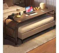 GXQFC Mesa sobre La Cama, Mesa para Computadora Portátil Escritorio De Almacenamiento con Carrito sobre La Cama Estación De Trabajo para Computadora Ajustable 115-210CM con Ruedas(Color:Negro)