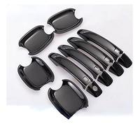 GXSAI Cubierta De Manija De Puerta De Coche Cromada Negra Brillante Accesorios De Estilo para Audi A4 B8 2009 2010 2011 2012 2013 2014 2015 2016 Cubierta Manija Puerta(Black Handle-Bowl)