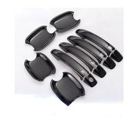 GXSAI Cubierta De Manija De Puerta De Coche Cromada Negra Brillante para Audi A3 2008 2009 2010 2011 2012 Pegatina Estilo Accesorios para Automóviles Cubierta Manija Puerta(Black Handle-Bowl)