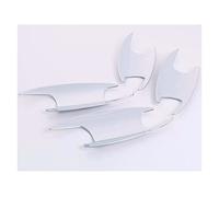 GXSAI Cubierta exterior de fibra de carbono para manija de puerta de coche, protector de marco para Mercedes A C para Clase CLA W177 W205 X253 C118 (plata brillante, B)