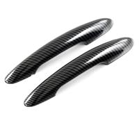 GXSAI Exterior maneta de Puerta para BMW para Mini para Cooper S F54 F55 F60 F56 F57 Reparación De Manija Puerta Coche 2 Uds Pegatinas Cubierta Negra Brillante(Carbon No Hole)