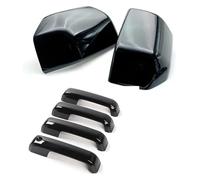 GXSAI Exterior maneta de Puerta para Ford F150 2015-2020 para Raptor Espejo Retrovisor De Coche Tapa ala Cubierta Manija Puerta Cubiertas Exteriores(Gloss Black)