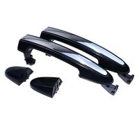 GXSAI Exterior maneta de Puerta para Hyundai para Santa Fe 2007-2012 Reparación De Manija Puerta Coche Cromo Negro Exterior 826512B000 826612B000 836512B000(Rear Side)