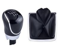 GXSAI Pomo De Palanca De Cambios Para Focus 2 MK2 FL MK3 MK4 MK7 Para MONDEO Para GALAXY Manual Plata Negro Pomo Cambio Marchas Funda Fuelle 5 6 Velocidades