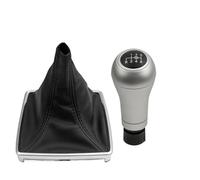 GXSAI pomo de Palanca de Cambios Perilla De Palanca Cambios Manual 6 Velocidades Funda Bota para Mercedes para Benz W204 W207 A207 W212 C204 C63 C300 C250 2008-2014(14.5mm)