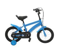 GXSFLG Bicicleta infantil de 14 pulgadas, con ruedas estabilizadoras, para niños y niñas a partir de 3 - 6 años, manillar regulable en altura, sillín delantero y trasero, bicicleta clásica robusta