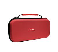 GXTrust 1251RB Funda para Nintendo Switch 2, Funda Protectora Dura, Carcasa Estuche Rigido de Transporte para Consola y Accesorios, Bolsillo para 4 Joy-Cons y 12 Cartuchos de Juego, Rojo / Azul