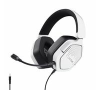 GXTrust 1492W Ravox Cascos Gaming PS5 PS4 PC Switch Xbox Mobile, Enchufe 3,5 mm, Altavoces 50mm, Diadema Acolchada, Orejeras Basculantes, Auriculares con Cable Over-Ear para Juegos, Blanco