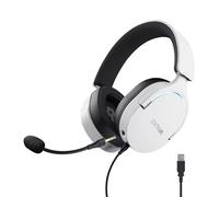 GXTrust 490W Fayzo Cascos Gaming USB 7.1 Sonido Envolvente, Drivers 50mm, 35% Plástico Reciclado, Micrófono con Cancelación de Ruido, RGB Auriculares con Cable Over-Ear PC PS5 - Blanco