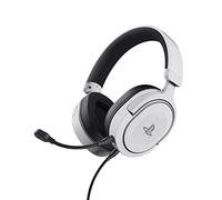 GXTrust 498W Forta Cascos PS5 / PS4 Sostenibles, Licencia Oficial para PlayStation 5, Diadema Regulable, Micrófono Extraíble, Auriculares Gaming, Cable de 1.2 m, Blanco