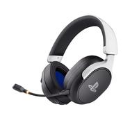 GXTrust 499BW Forta Cascos Inalámbricos, Licencia Oficial para PlayStation 5, Latencia Ultrabaja, 2.4G Receptor USB, Hasta 55h de Juego, Auriculares Gaming Supraaurales PS5 con Micrófono, Negro/Blanco