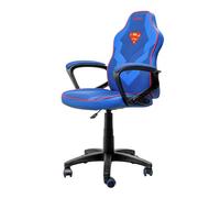 GXTrust 703SM Revvo Silla Gaming con Licencia Superman para Niños 4-12 Años, Silla Ajustable en Altura con Tapicería de Tela, Reposabrazos Acolchado, Gamer Escritorio Juegos PC, Azul