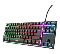 GXTrust 833 Thado TKL Teclado Alemán QWERTZ Layout Compacto 80% USB Gaming Teclado Metal Anti-Ghosting LED Iluminación para PC Portátil Mac Negro