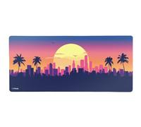 GXTrust Alfombrilla Ratón Gaming XXL 90x40, Miami Naranja | Bordes Cosidos para Escritorio, Superficie de Textura Optimizada, Base Antideslizante, Multicolor