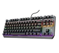 GXTrust Callaz Teclado Mecánico TKL QWERTY Español, Negro | Switches Outemu Red, LED Iluminación, USB Teclado Gaming para Windows, Mac, PC, Ordenador, Portátil