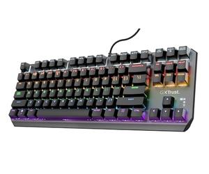 GXTrust Callaz Teclado Mecánico TKL QWERTY Español, Negro | Switches Outemu Red, LED Iluminación, USB Teclado Gaming para Windows, Mac, PC, Ordenador, Portátil
