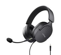GXTrust Fayzo Cascos Gaming Over-Ear 3.5 mm, Negro | Micrófono con Cancelación de Ruido, Auriculares para PC PS5 PS4 Xbox Series X|S Switch Mobile, 85% Plástico Reciclado