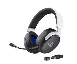 GXTrust Forta Cascos Inalámbricos Licencia PlayStation 5, Negro/Blanco | Latencia Ultrabaja, 2.4G Receptor USB, Hasta 55h de Juego, Auriculares Gaming PS5 Supraaurales con Micrófono